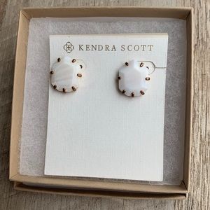 Kendra Scott White Pearl Morgan Stud Earrings